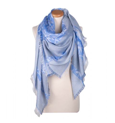 Foulard jacquard lana seta